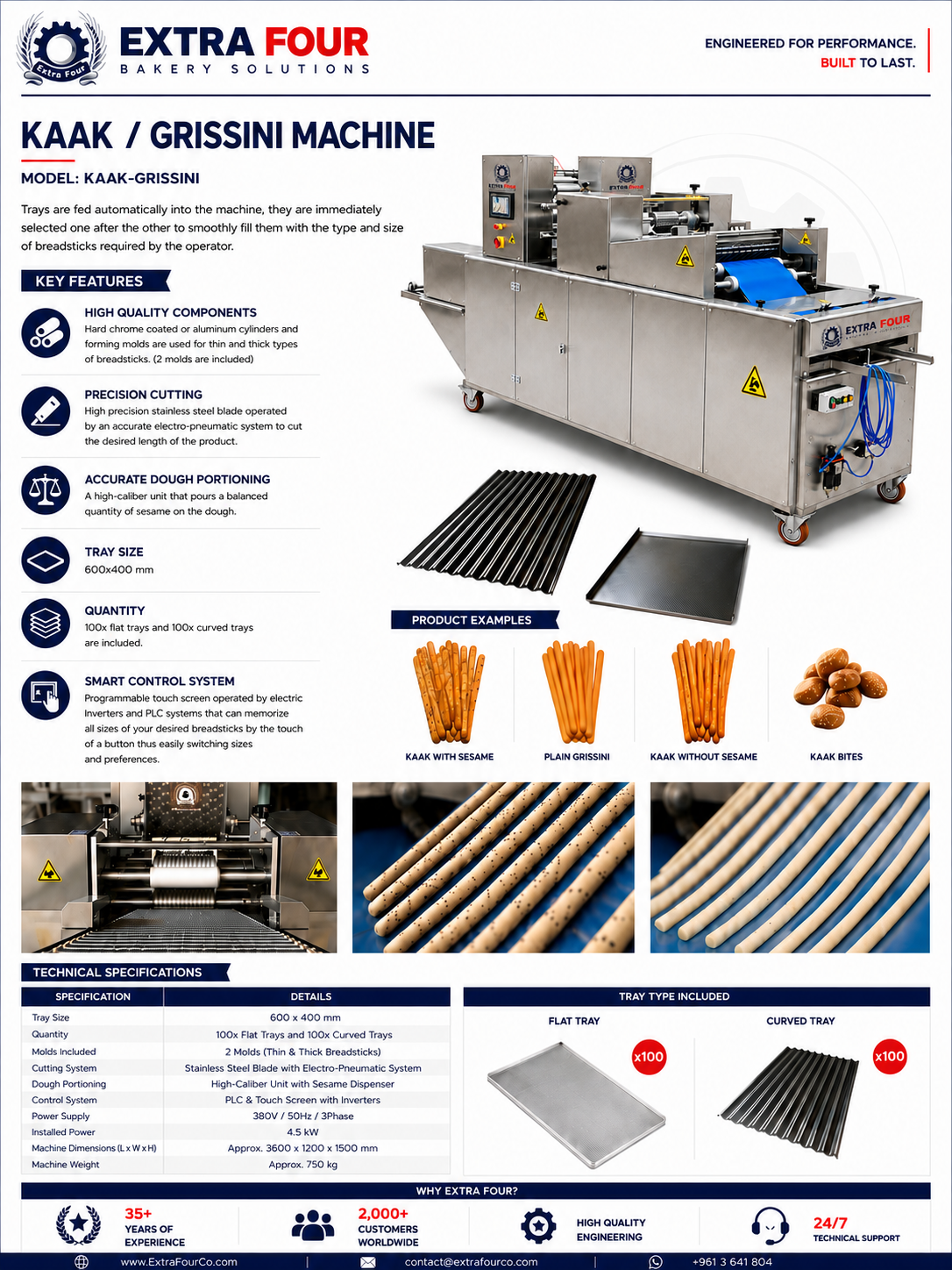 Kaak, Breadsticks & Grissini machine