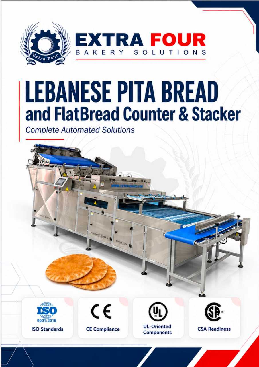 Lebanese Pita Bread Counter Stacker