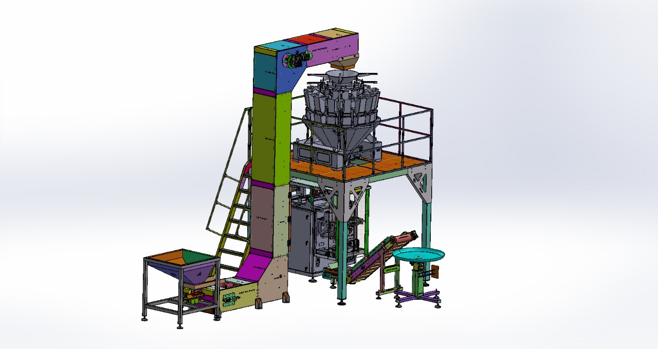 Pita Chips Vertical Weigher and Bagger