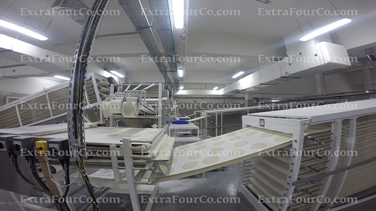 Pita dough sheeter machine