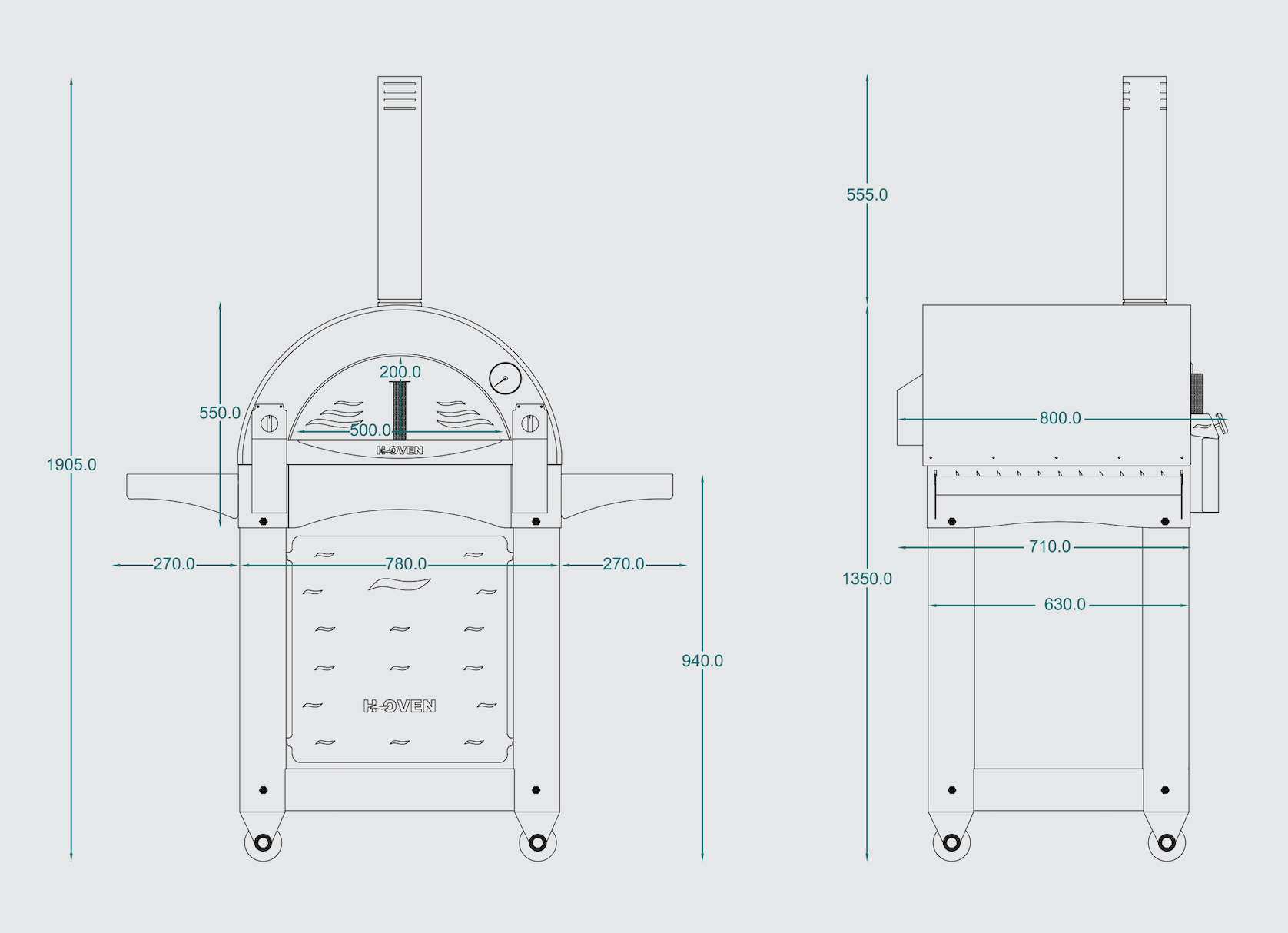 Hybrid Pizza Oven Dimensions