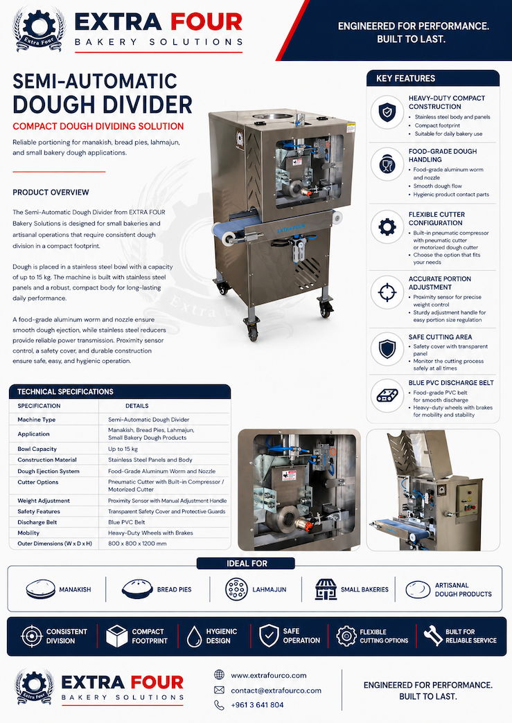Semi-Automatic Dough Divider
