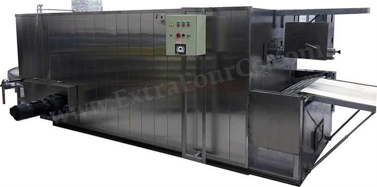 Pita oven with bread line